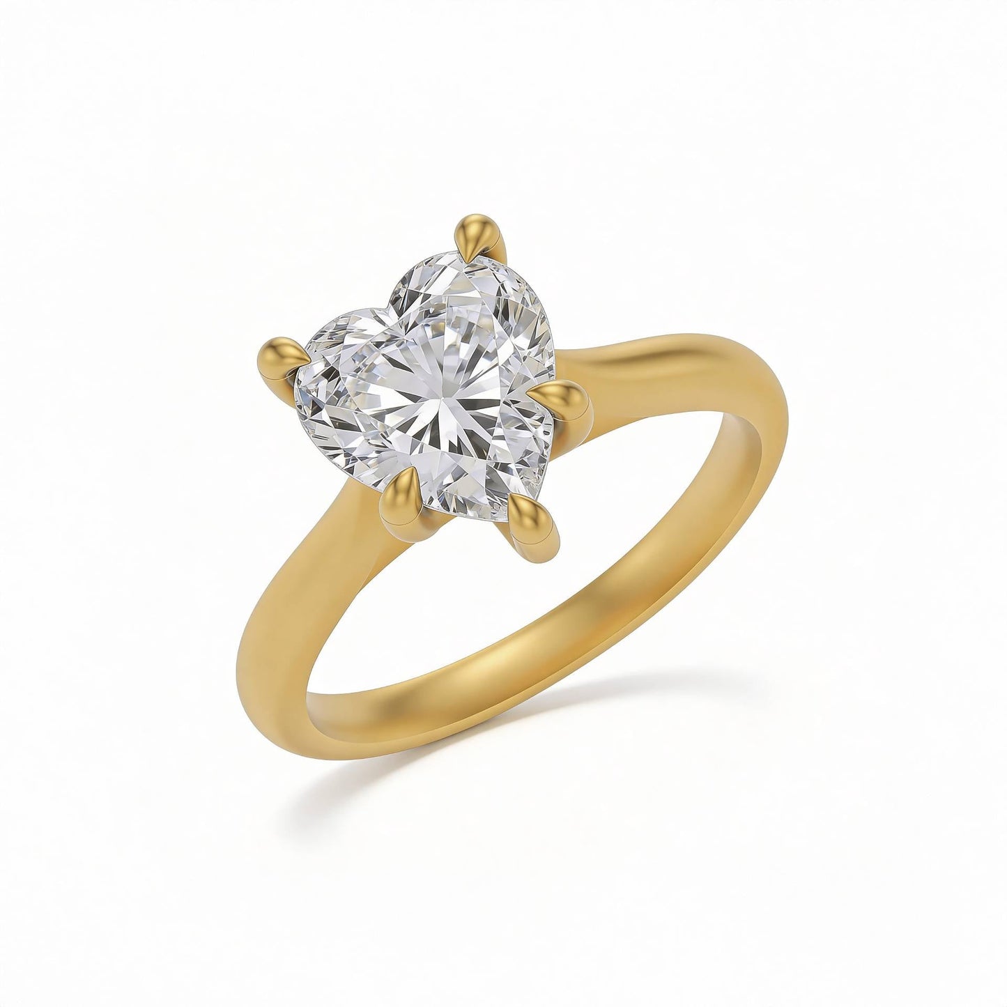 Heart Solitaire Ring