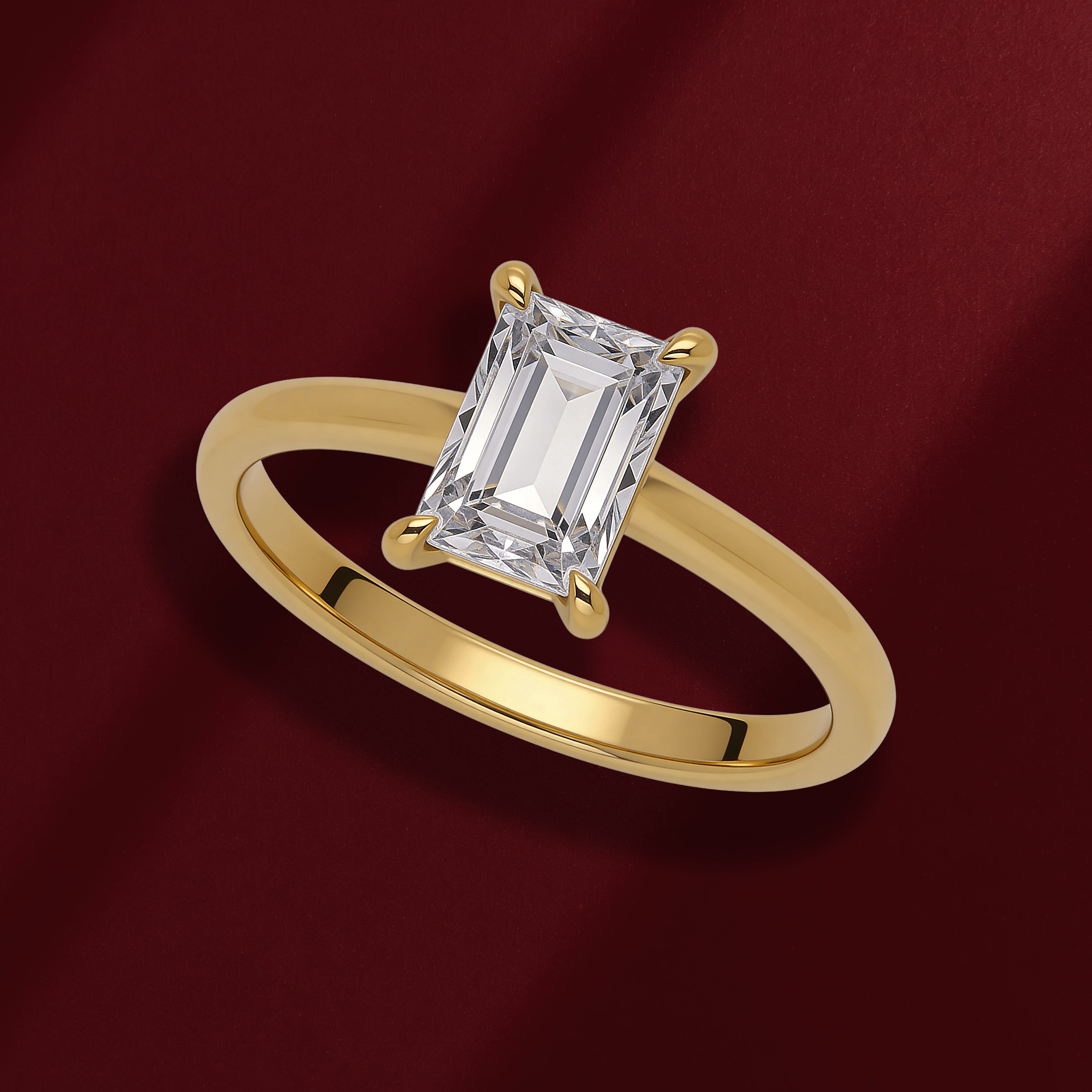 Emerald Solitaire Ring