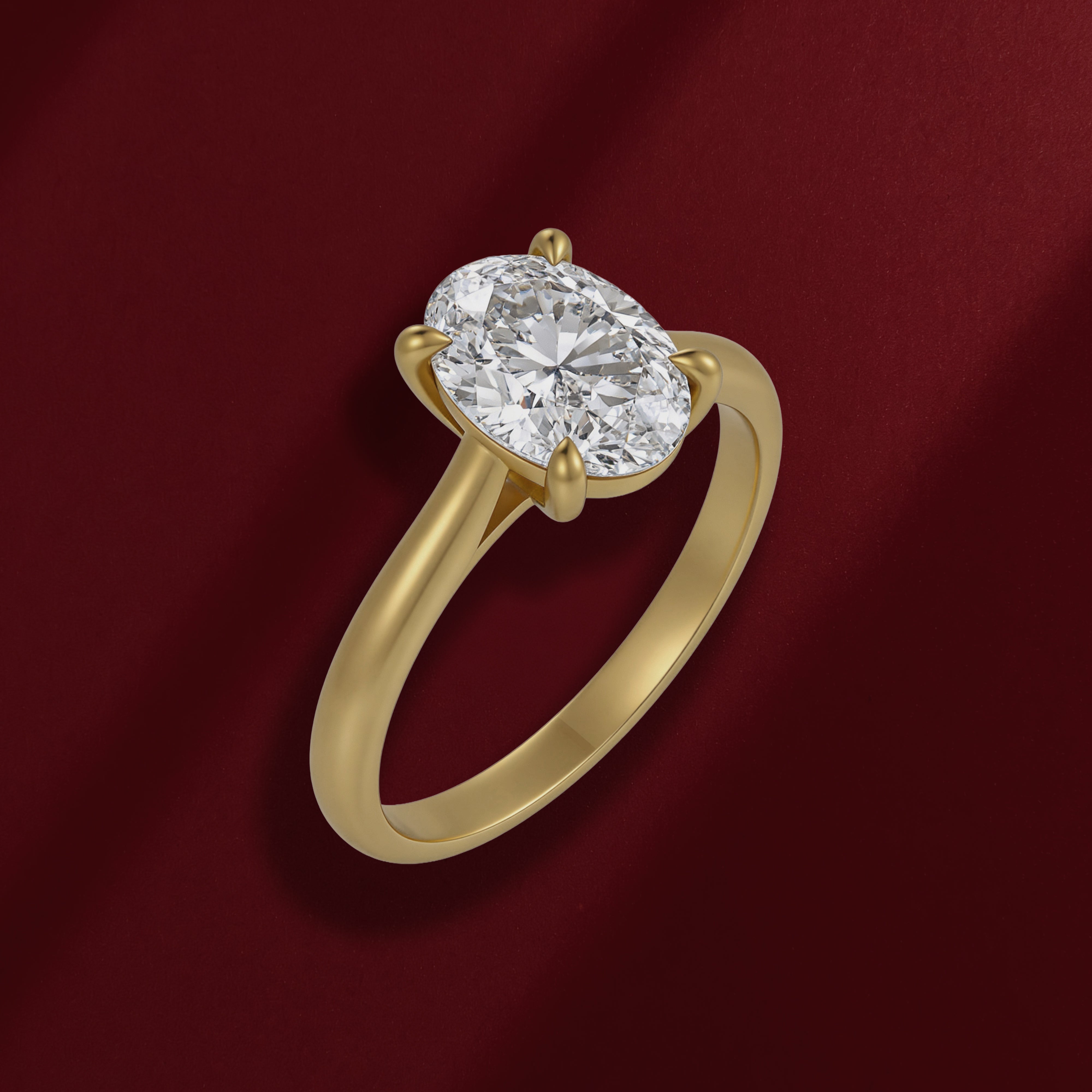 Oval Solitaire Ring