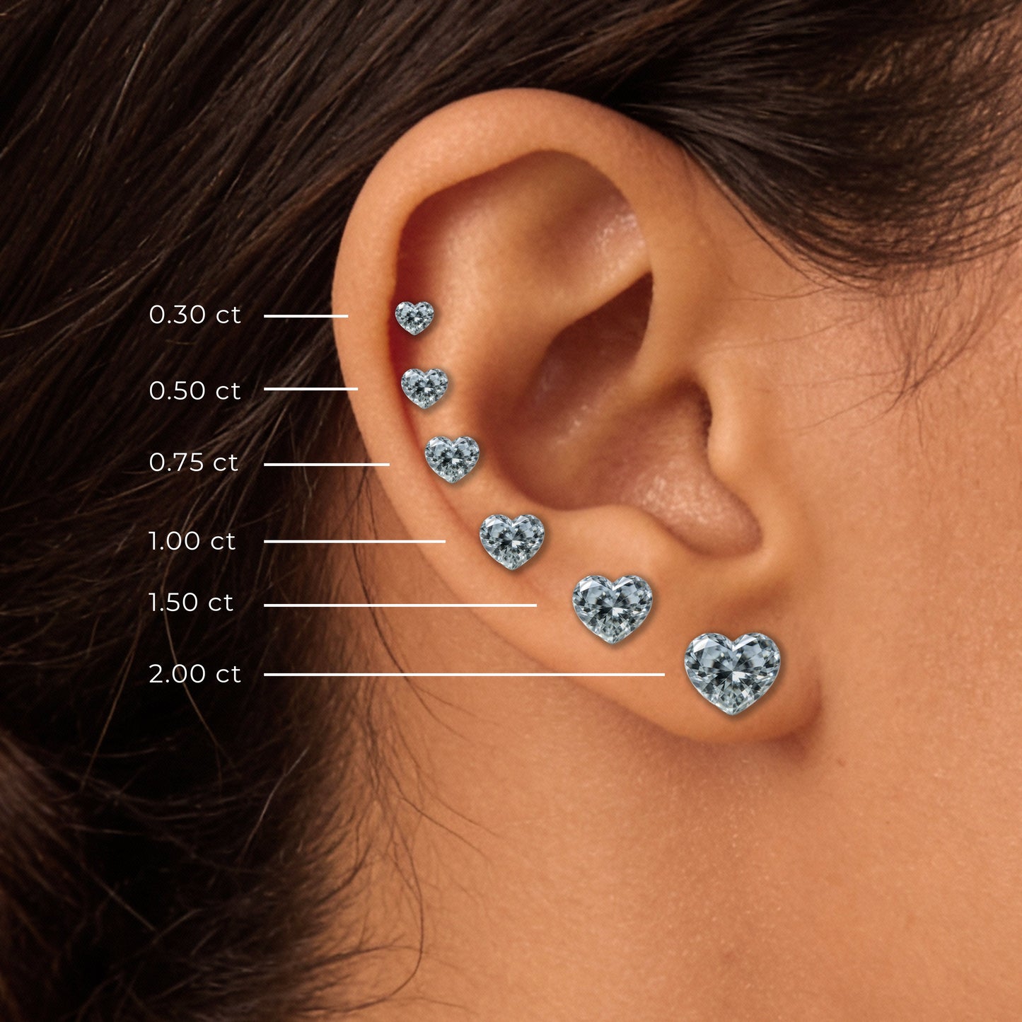 Heart Stud Earrings