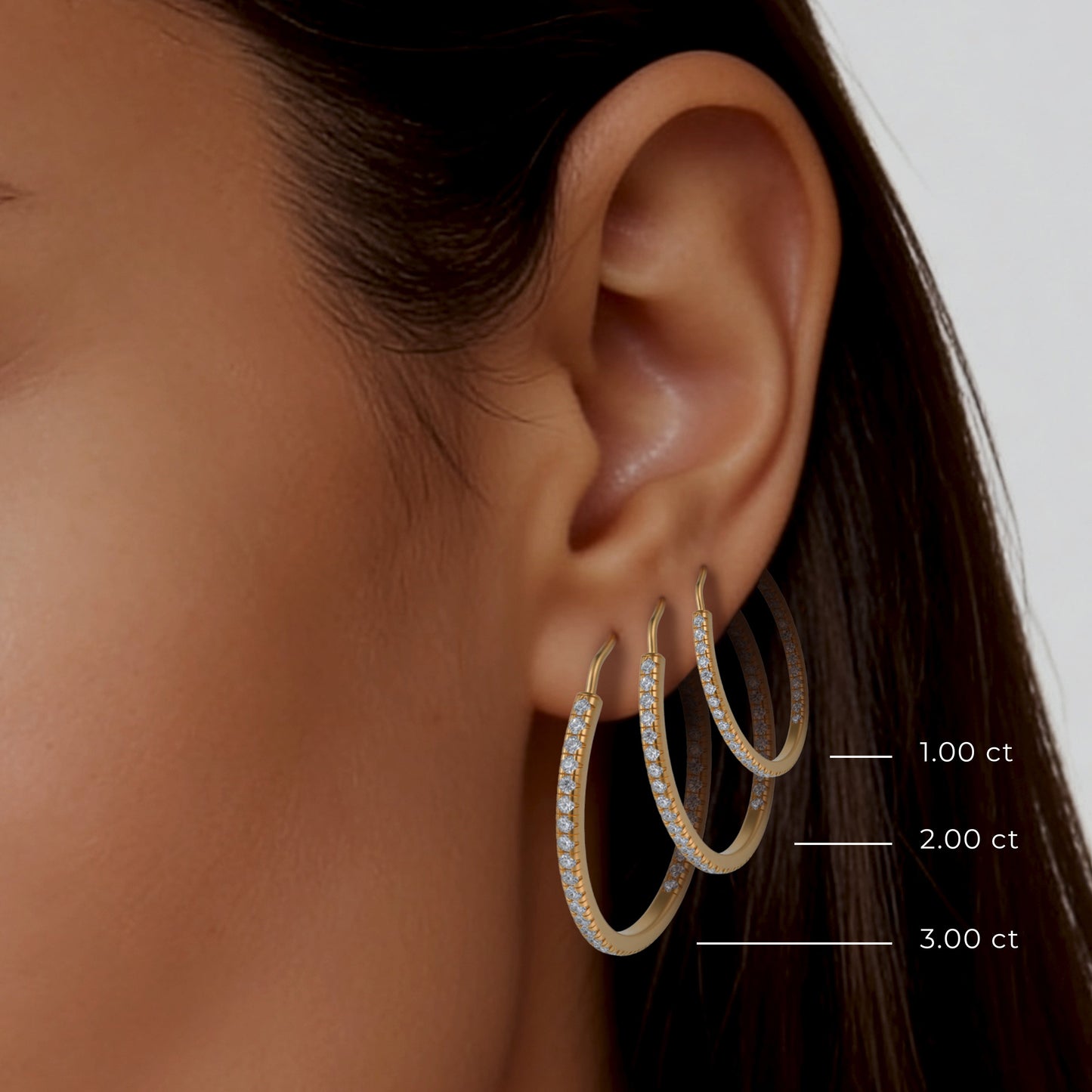 ‘V’ Prong Hoop Earrings