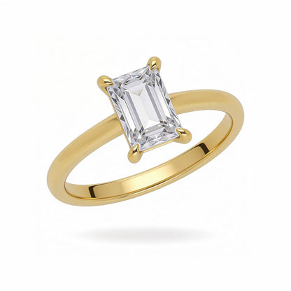 Emerald Solitaire Ring