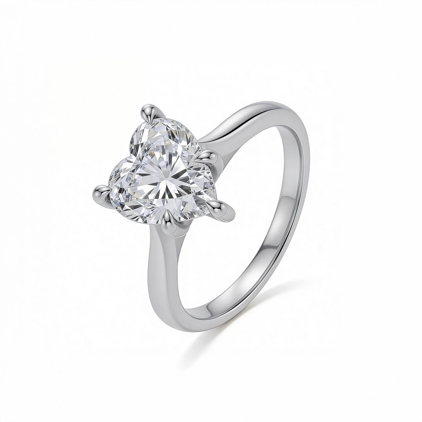 Heart Solitaire Ring