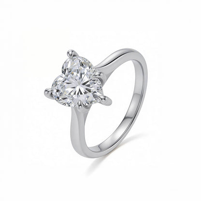 Heart Solitaire Ring