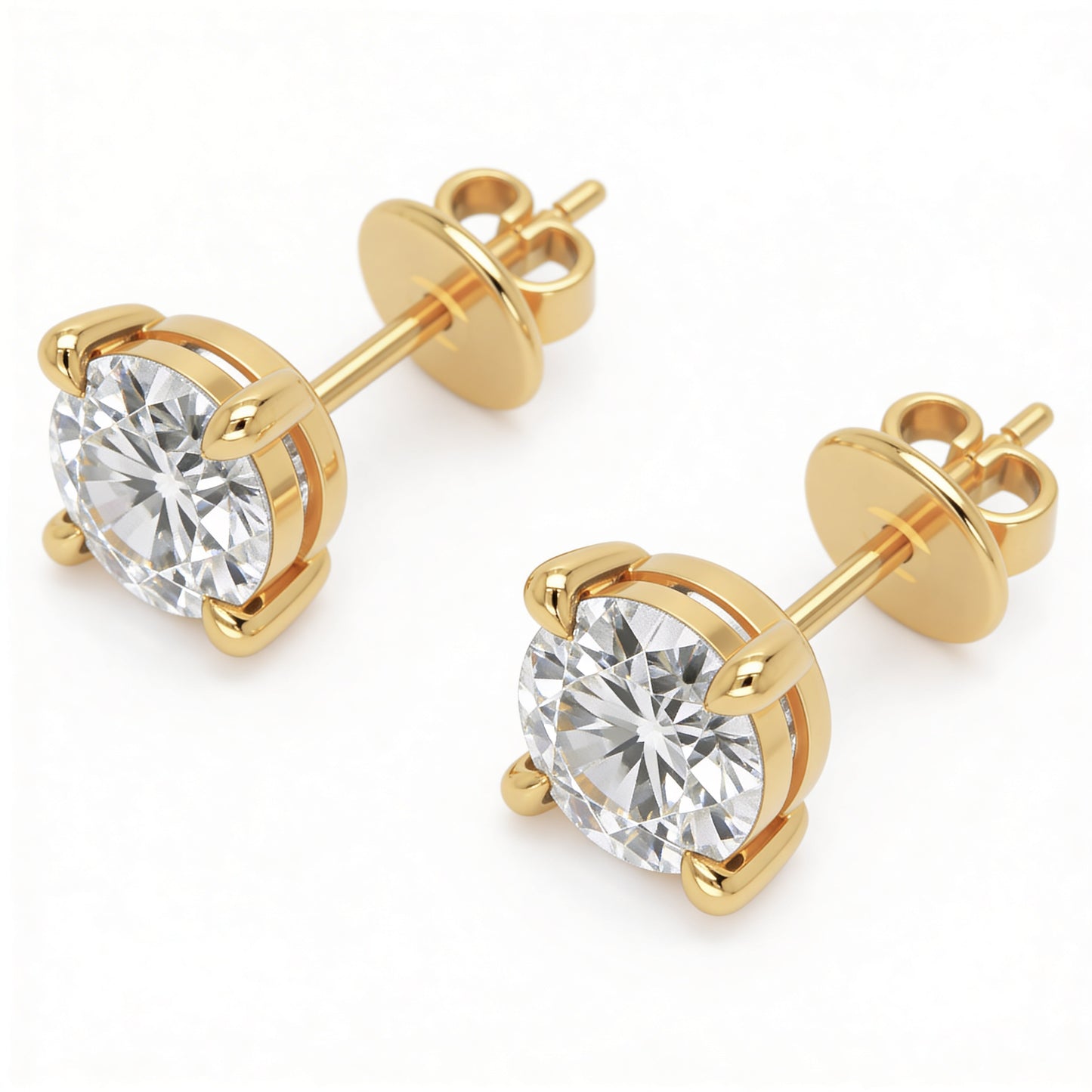 Round Stud Earrings
