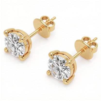 Round Stud Earrings