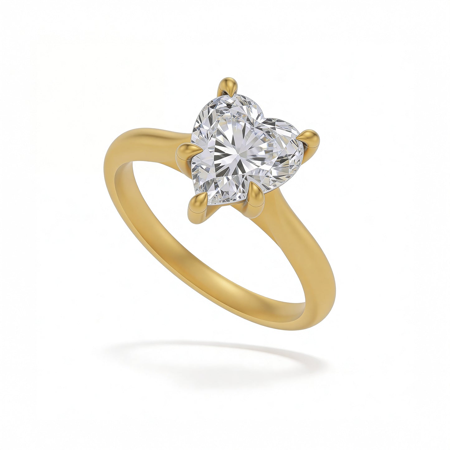 Heart Solitaire Ring