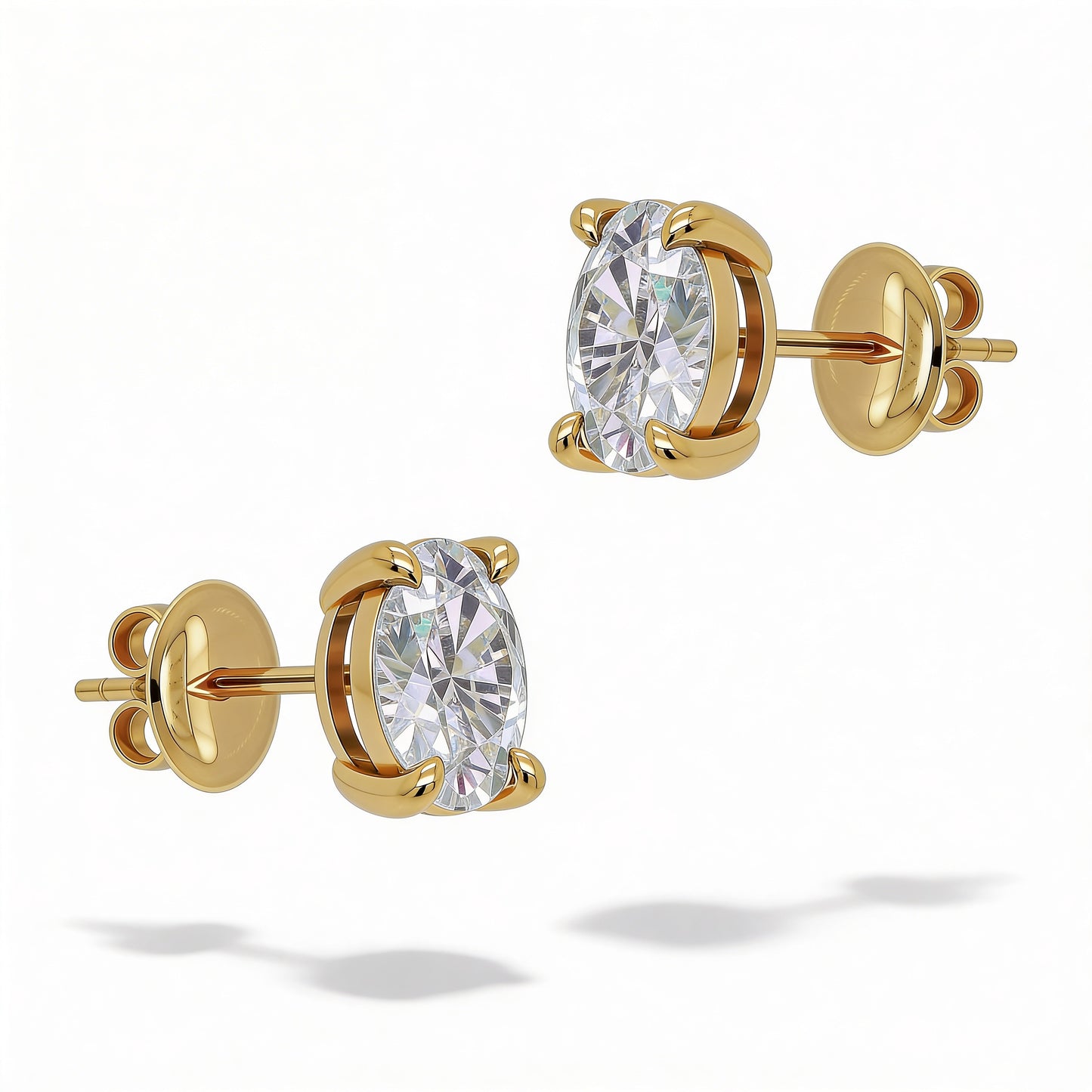 Oval Stud Earrings