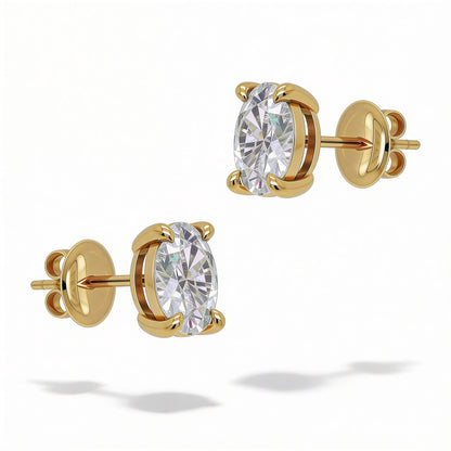 Oval Stud Earrings