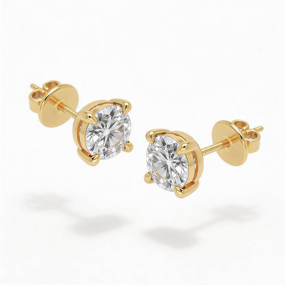 Round Stud Earrings