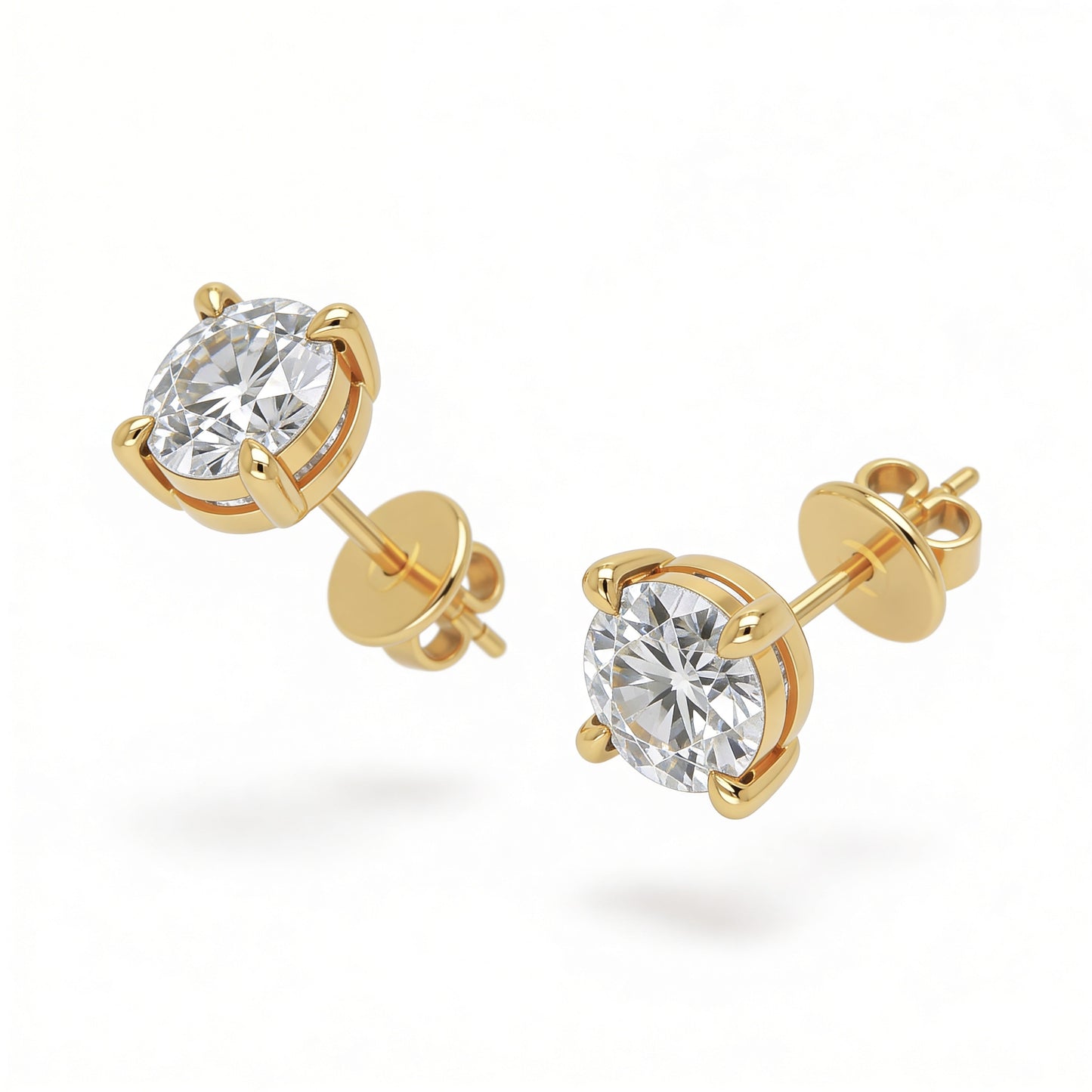 Round Stud Earrings