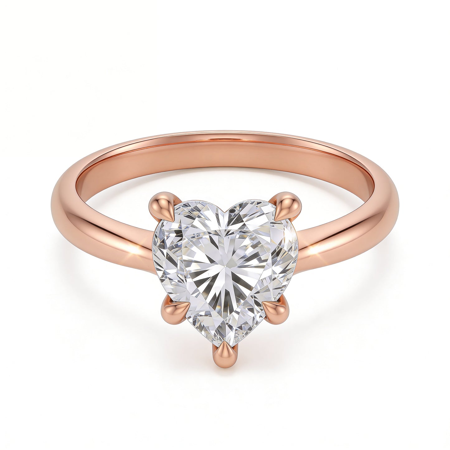 Heart Solitaire Ring
