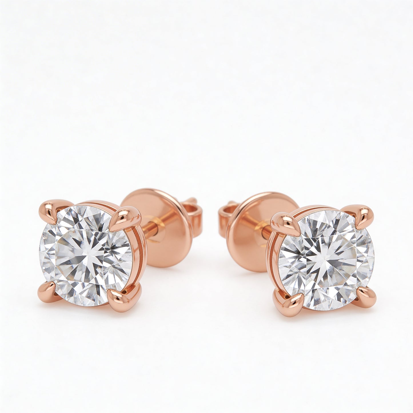 Round Stud Earrings