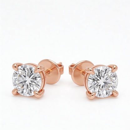 Round Stud Earrings
