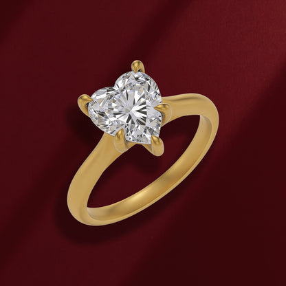 Heart Solitaire Ring