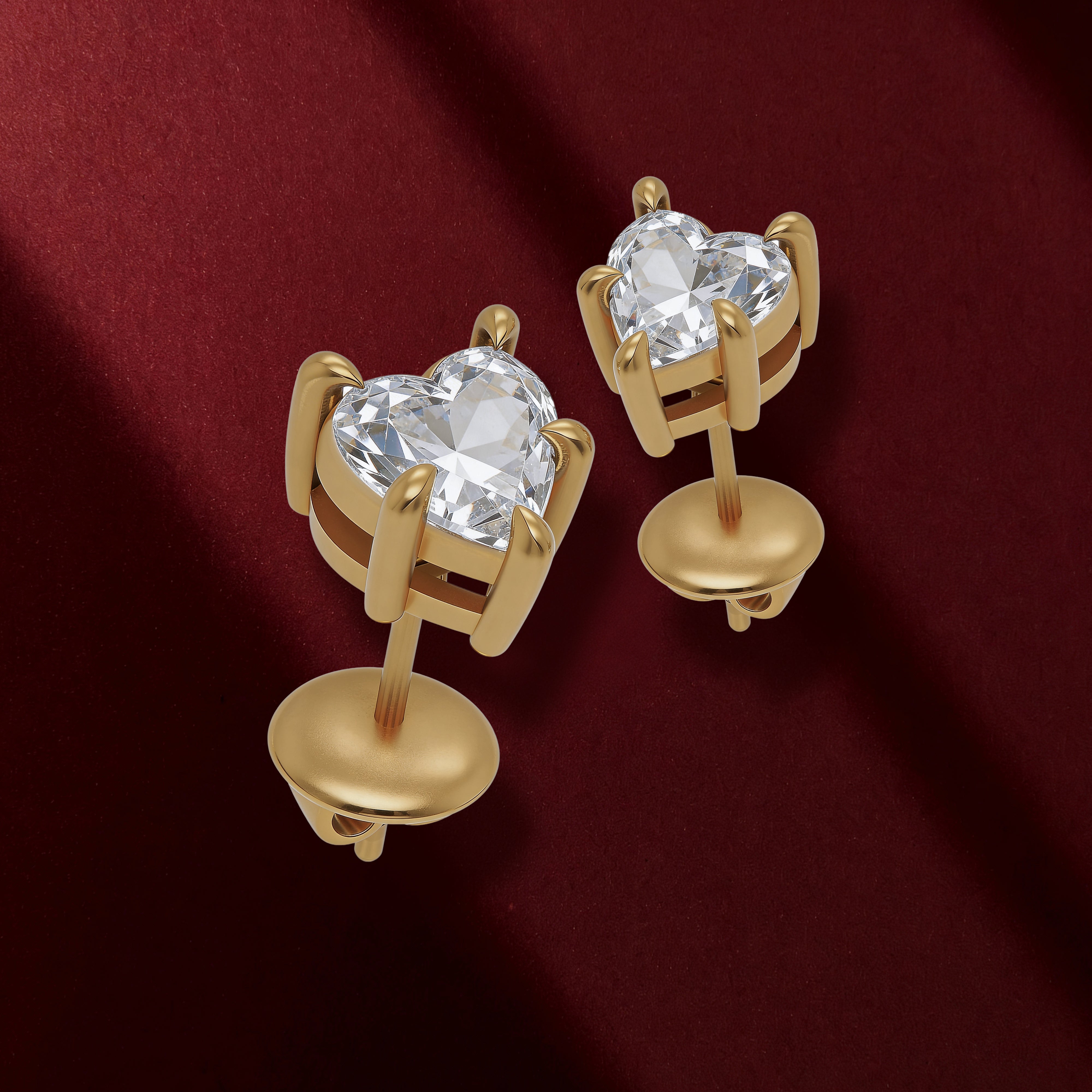 Heart Stud Earrings