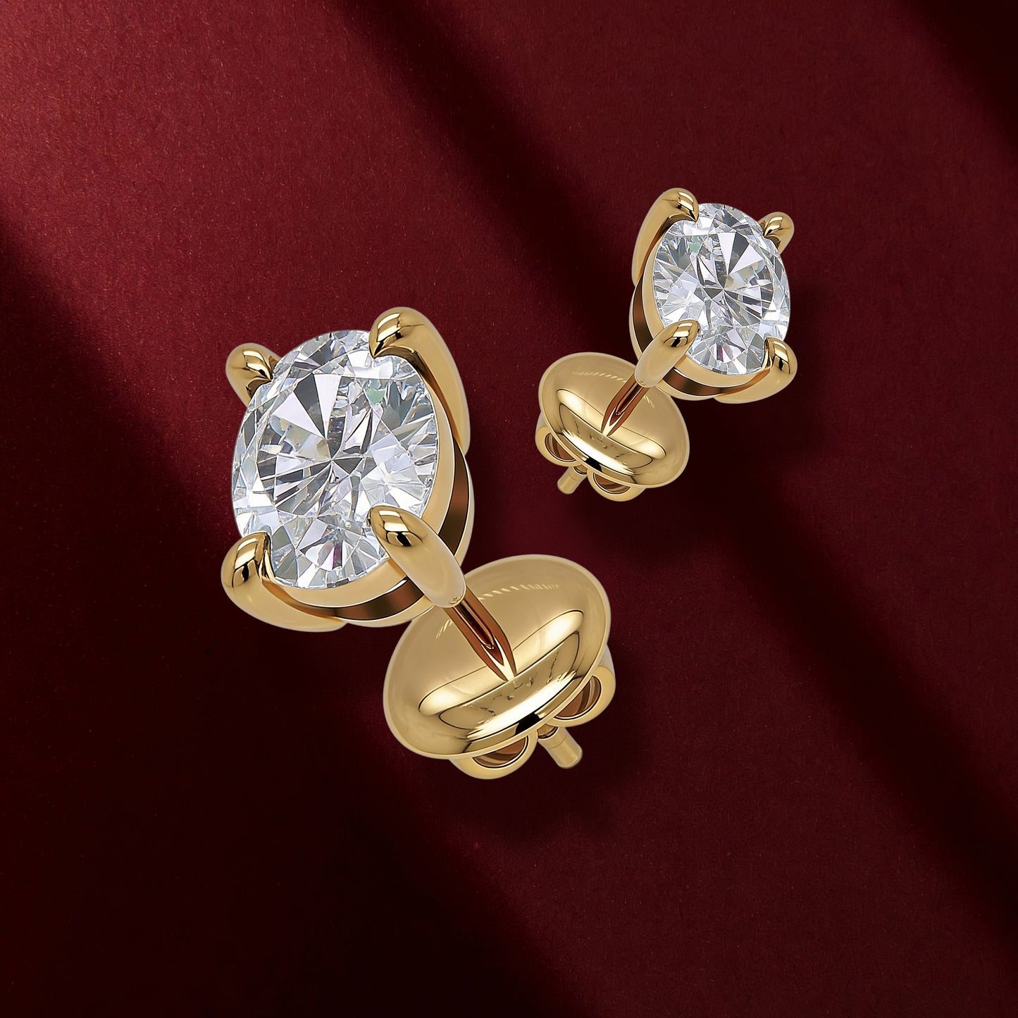 Oval Stud Earrings