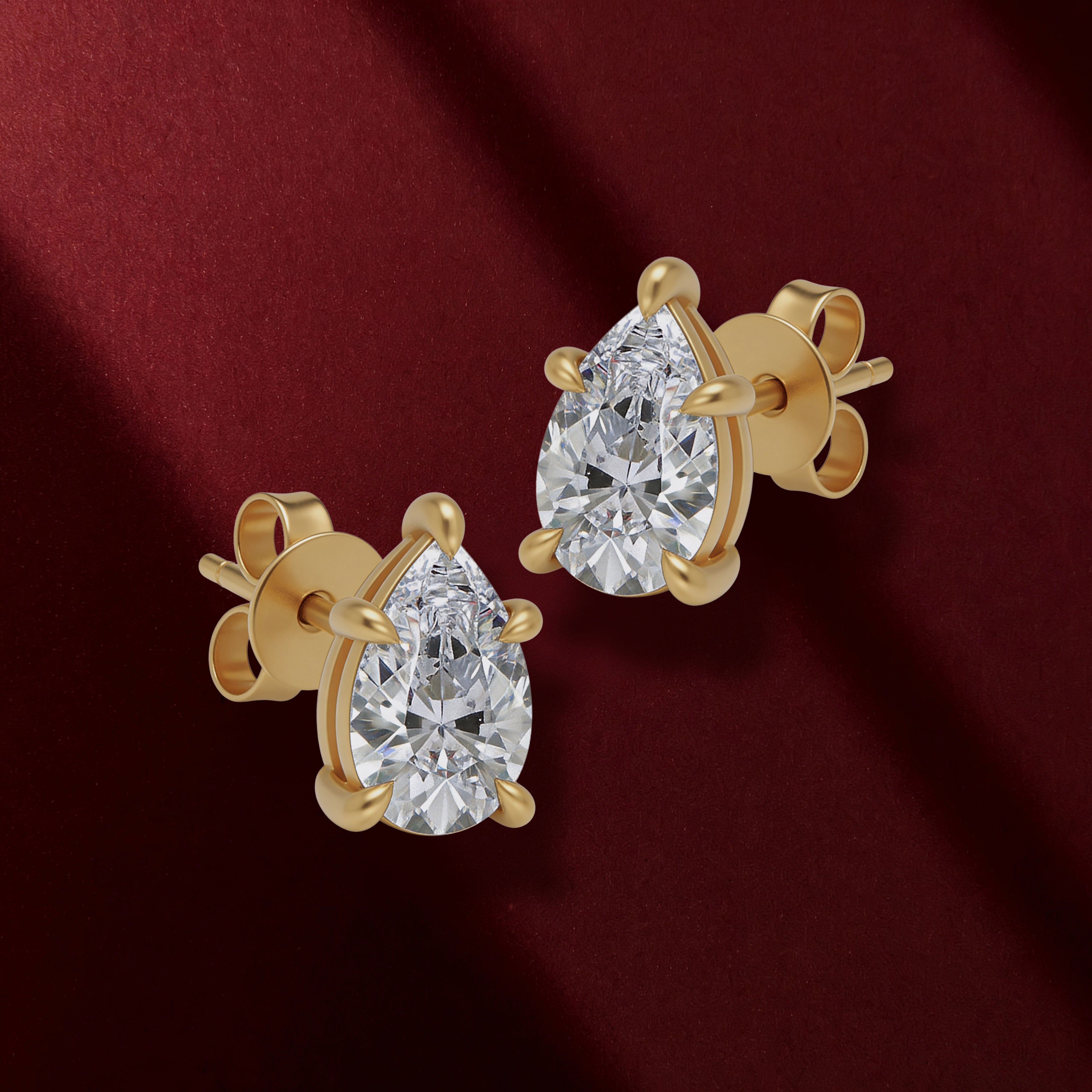 Pear Stud Earrings