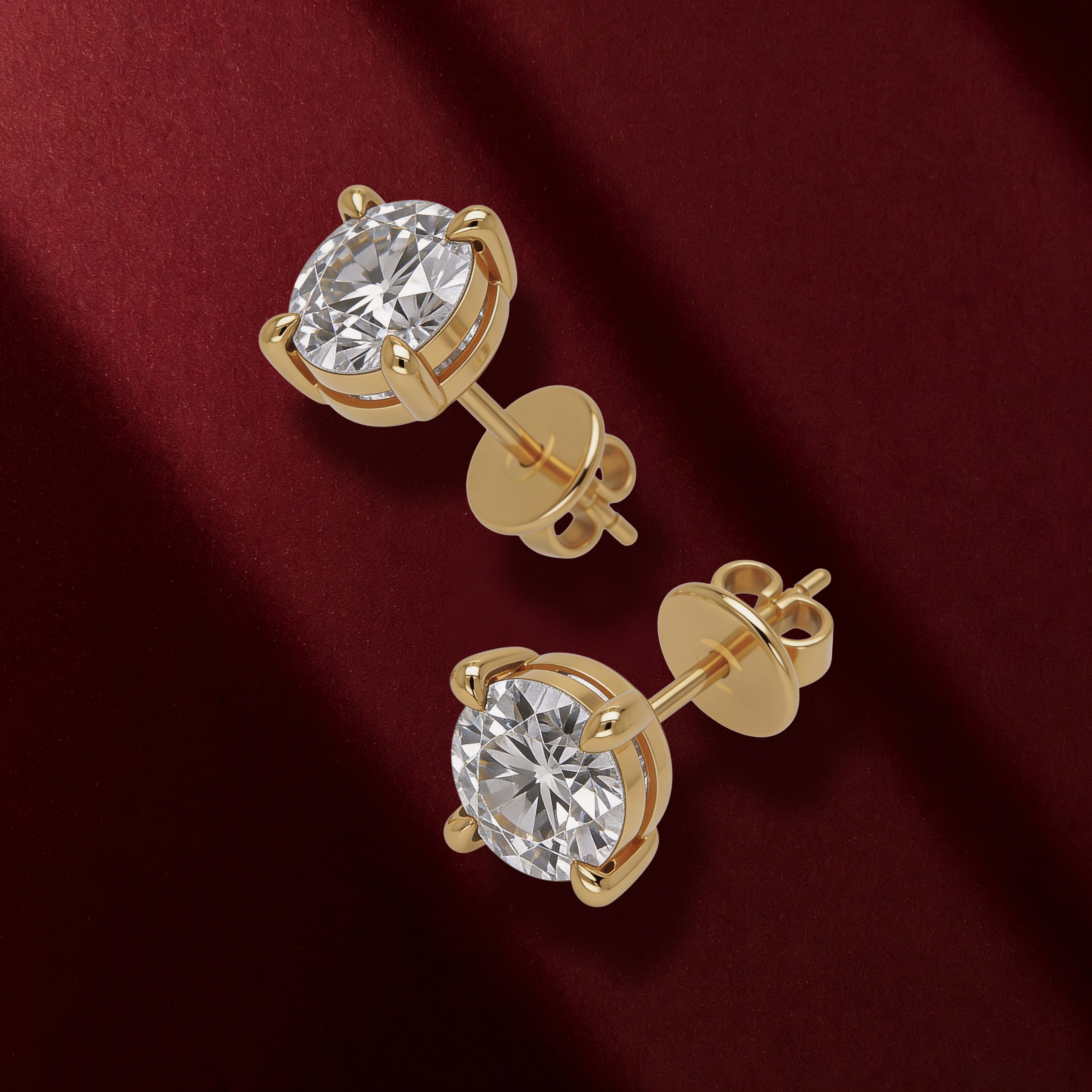 Round Stud Earrings