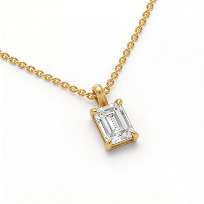 Emerald Classic Pendant with Chain