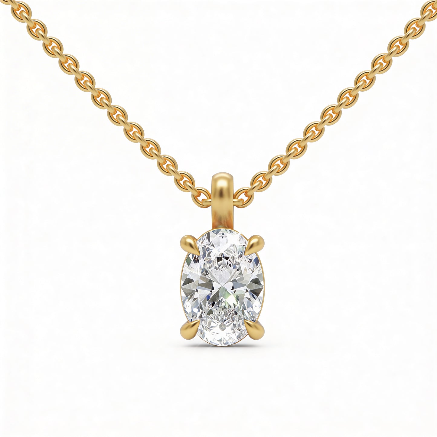 Oval Classic Pendant with Chain