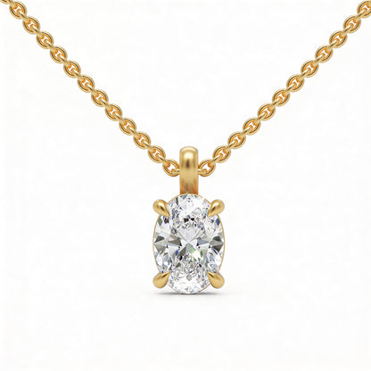 Oval Classic Pendant with Chain