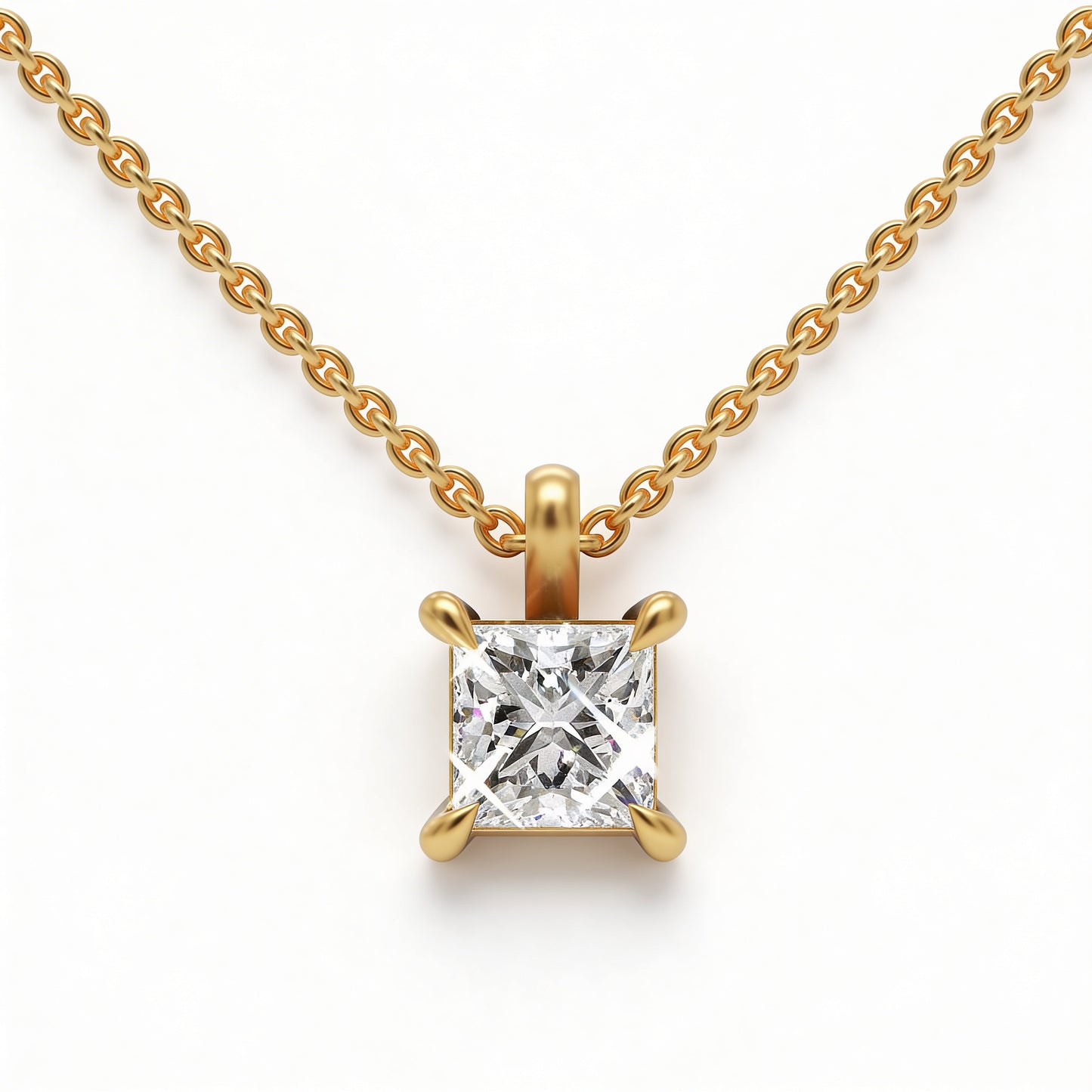 Princess Classic Pendant with Chain