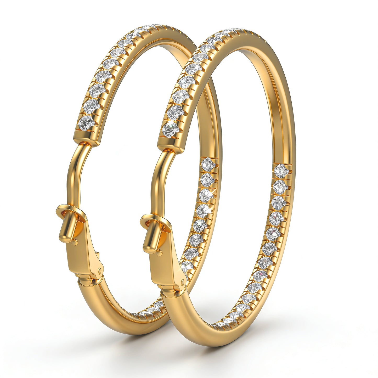 ‘V’ Prong Hoop Earrings