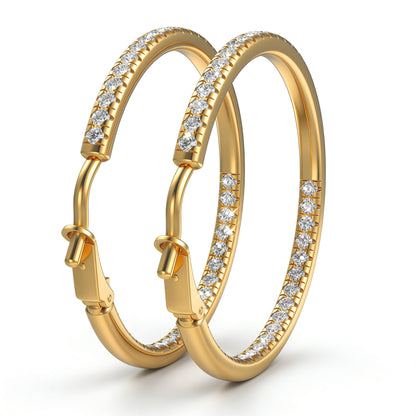 ‘V’ Prong Hoop Earrings