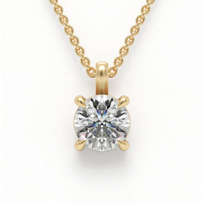 Round Classic Pendant with Chain