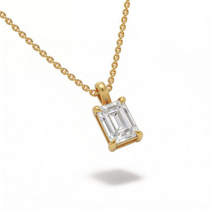 Emerald Classic Pendant with Chain