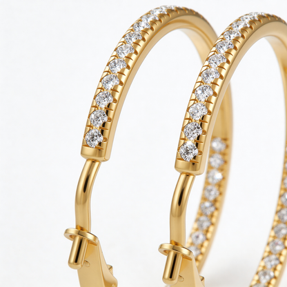 ‘V’ Prong Hoop Earrings