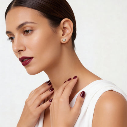 Heart Stud Earrings