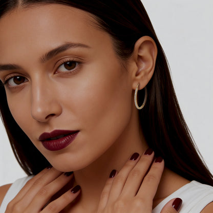 ‘V’ Prong Hoop Earrings