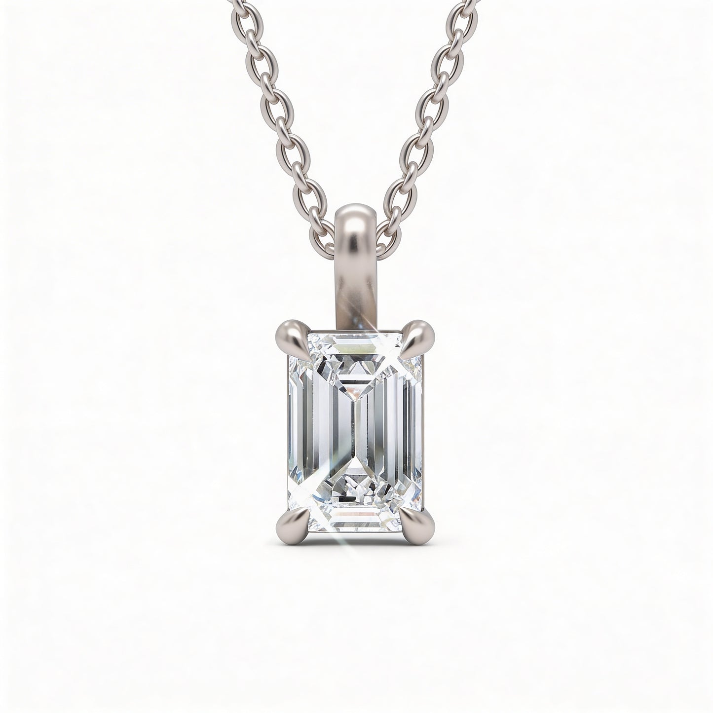 Emerald Classic Pendant with Chain