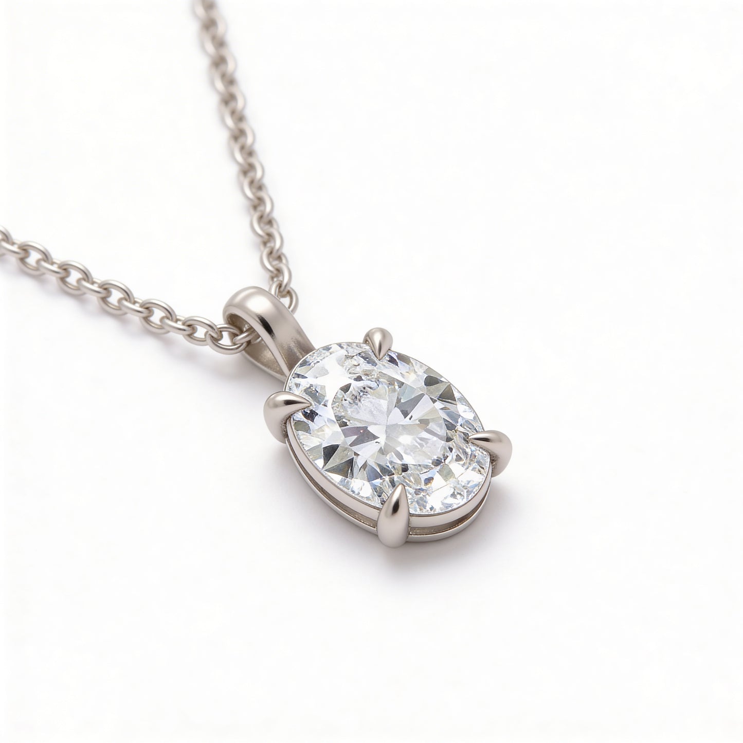 Oval Classic Pendant with Chain