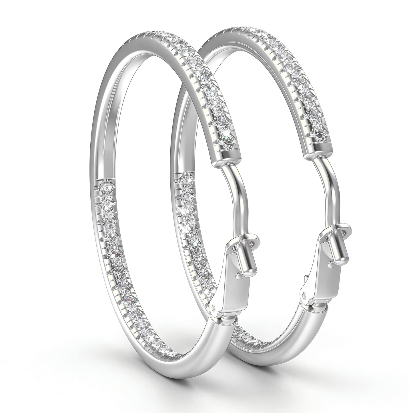 ‘V’ Prong Hoop Earrings