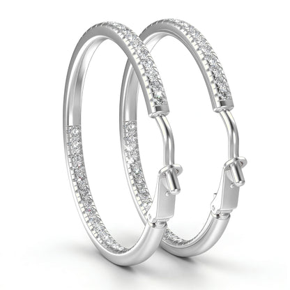 ‘V’ Prong Hoop Earrings