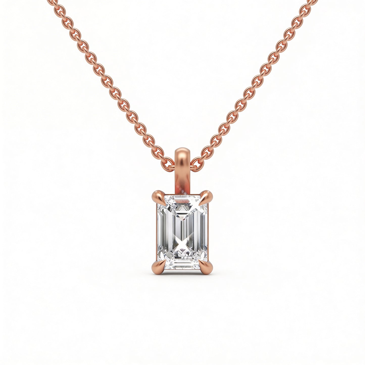 Emerald Classic Pendant with Chain