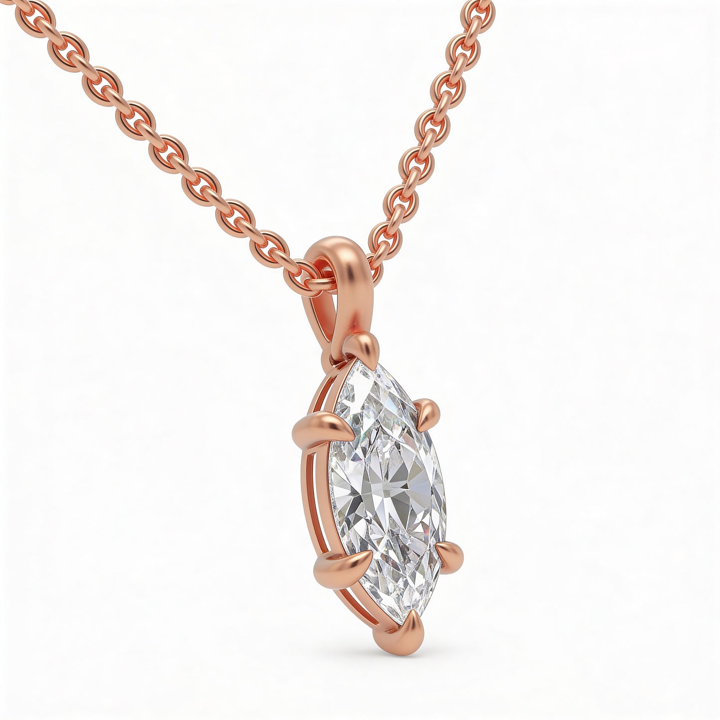 Marquise Classic Pendant with Chain