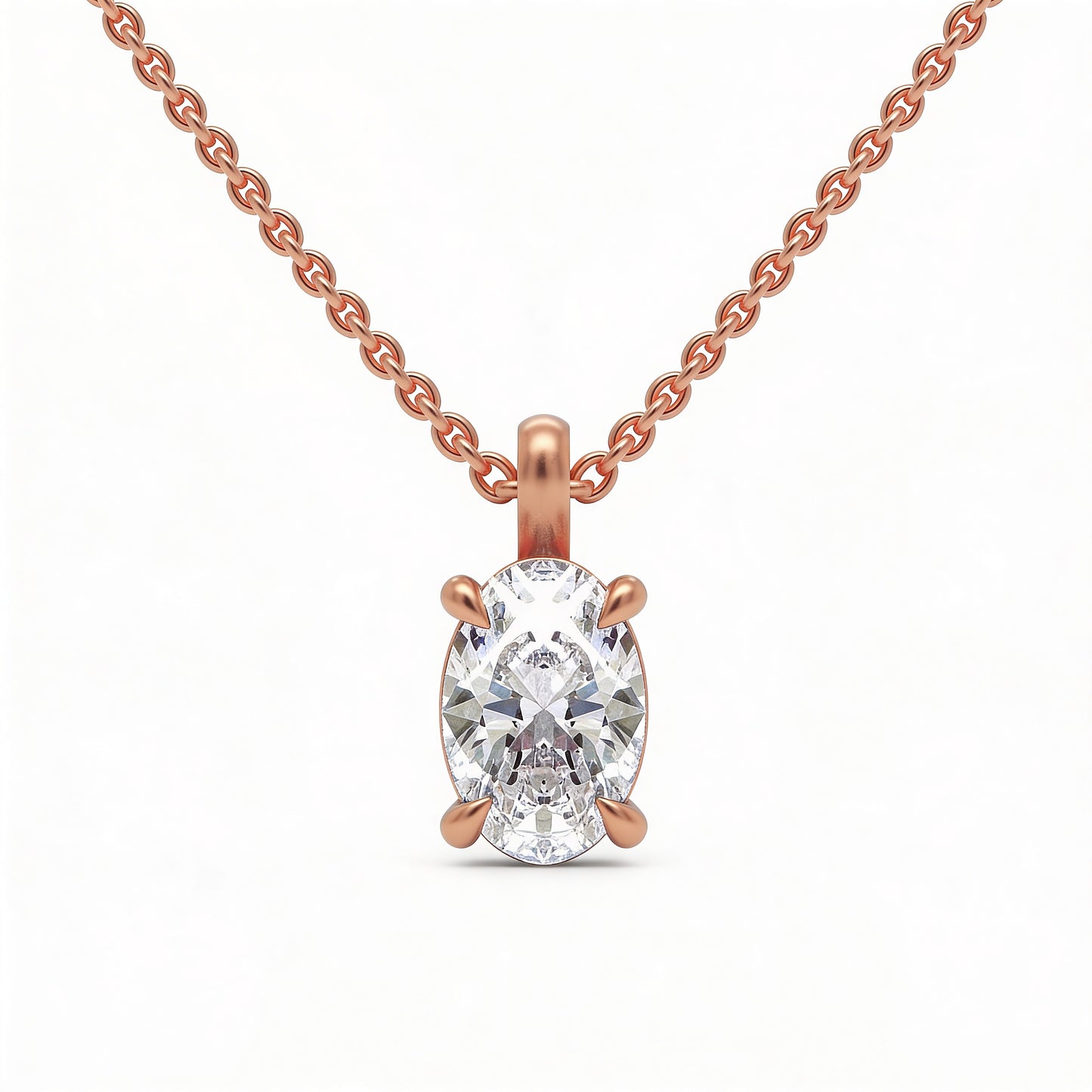 Oval Classic Pendant with Chain