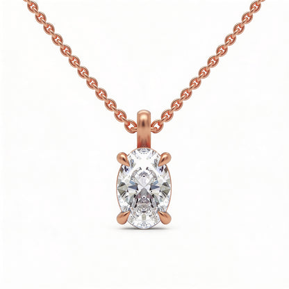 Oval Classic Pendant with Chain