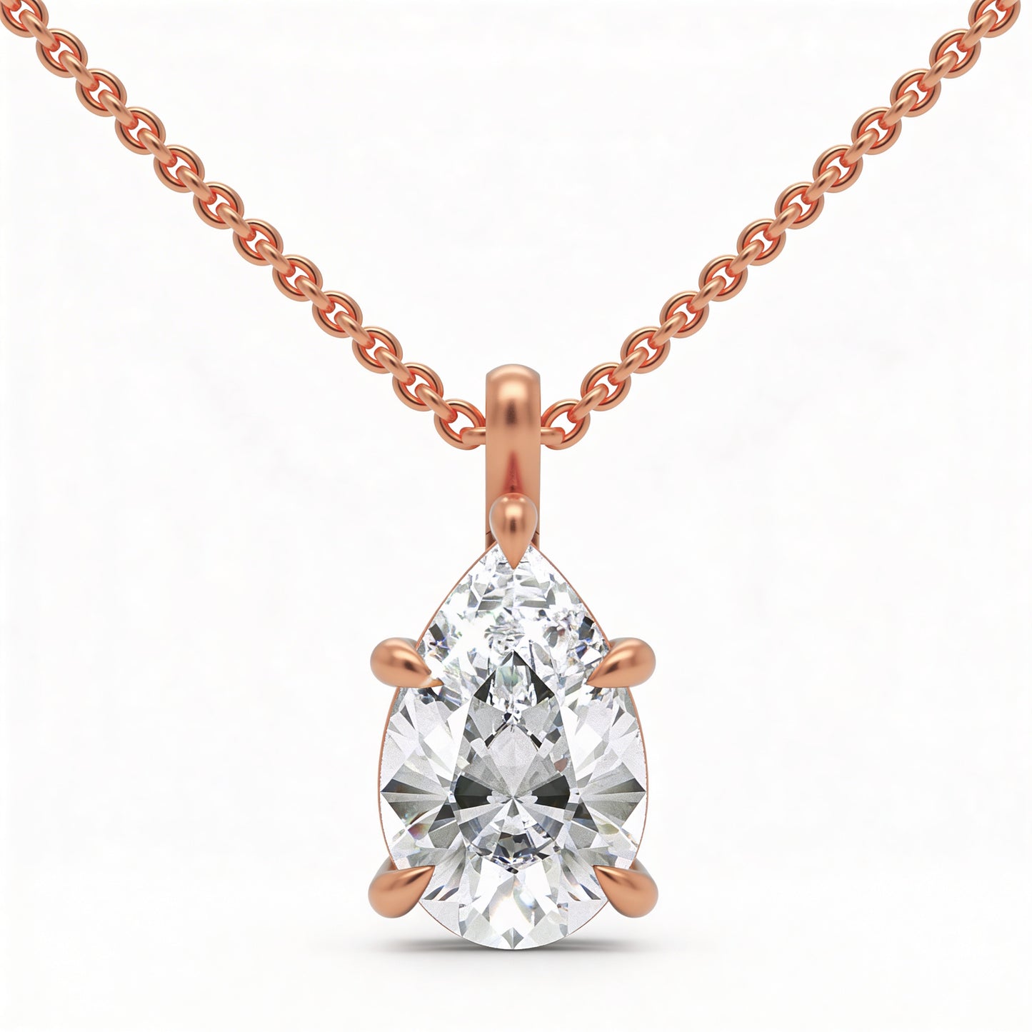 Pear Classic Pendant with Chain