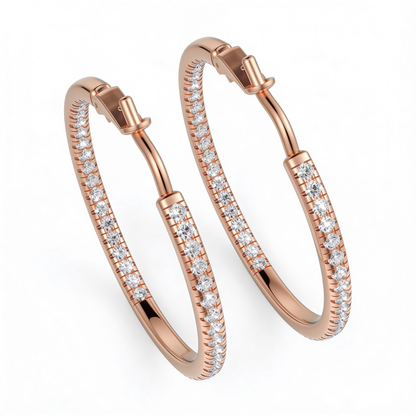 ‘V’ Prong Hoop Earrings