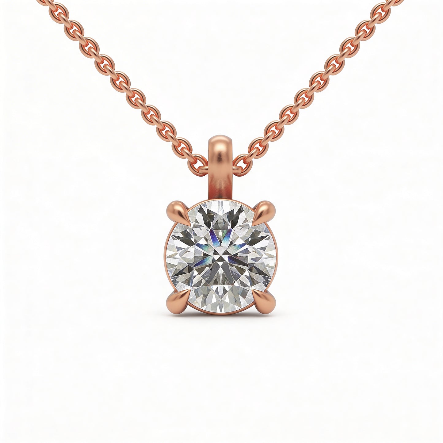 Round Classic Pendant with Chain
