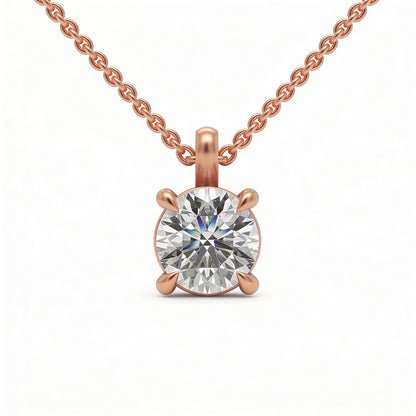 Round Classic Pendant with Chain