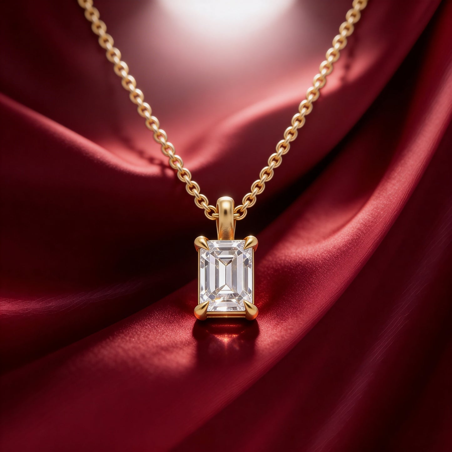 Emerald Classic Pendant with Chain