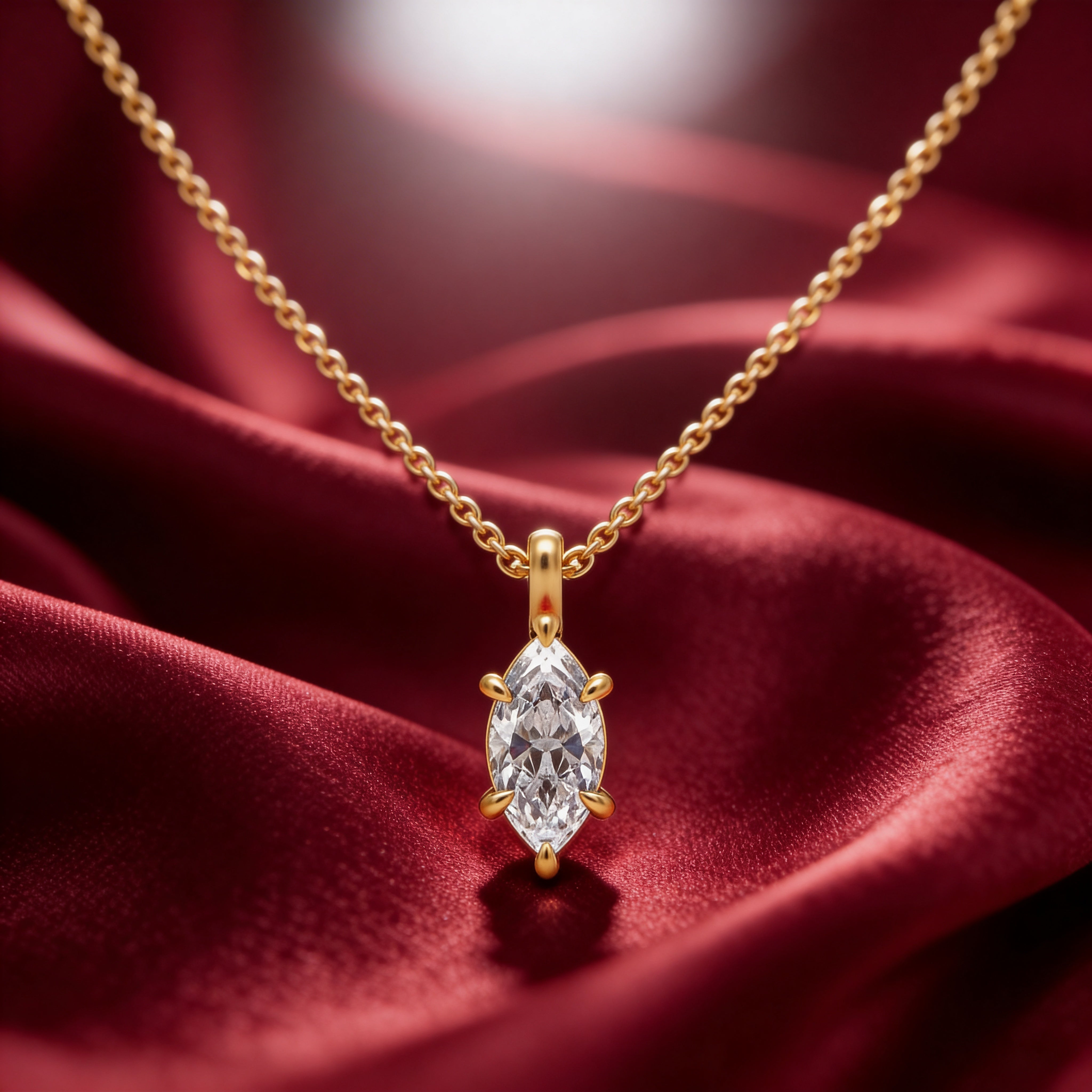 Marquise Classic Pendant with Chain