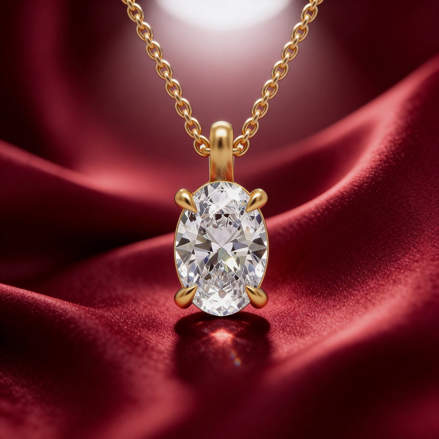 Oval Classic Pendant with Chain