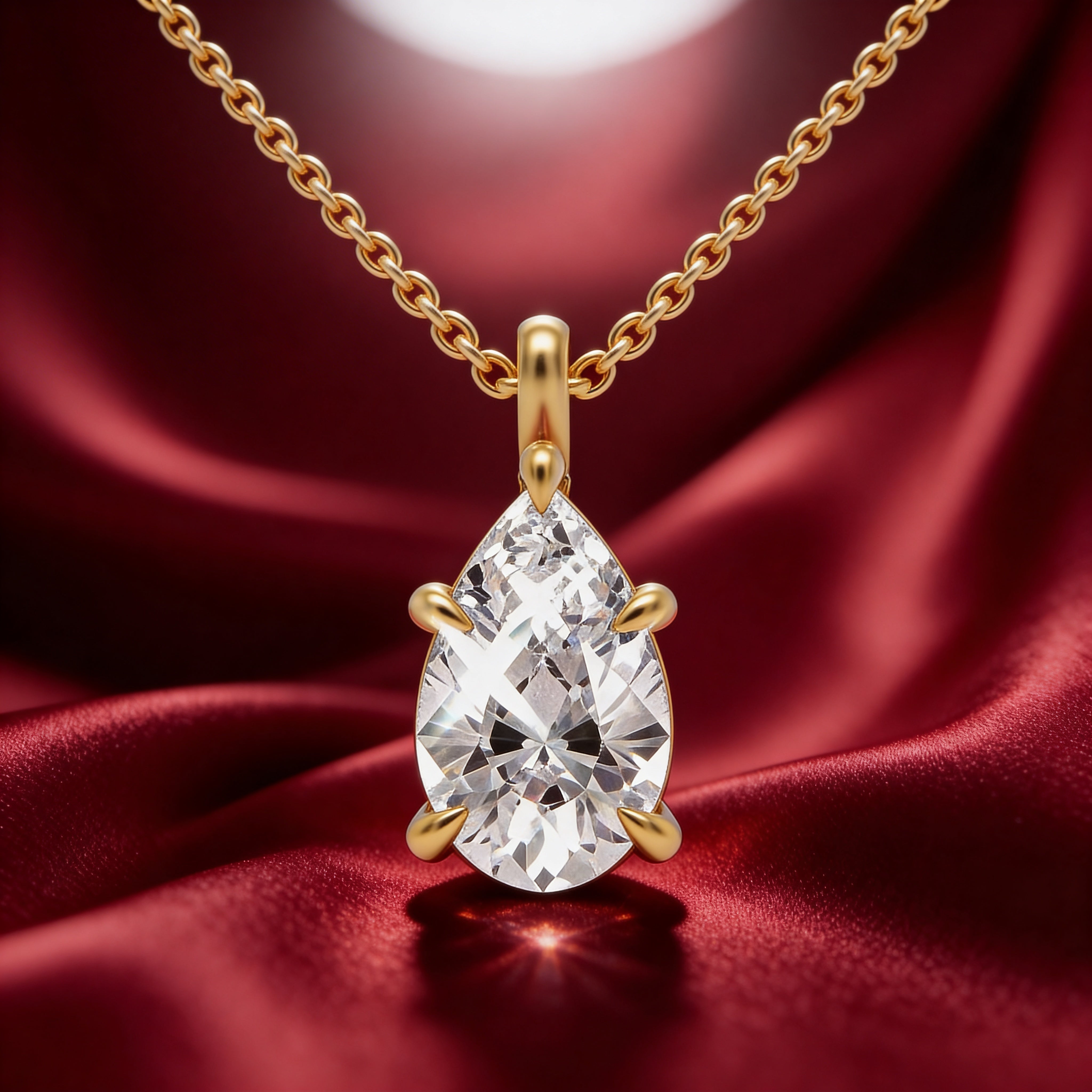 Pear Classic Pendant with Chain